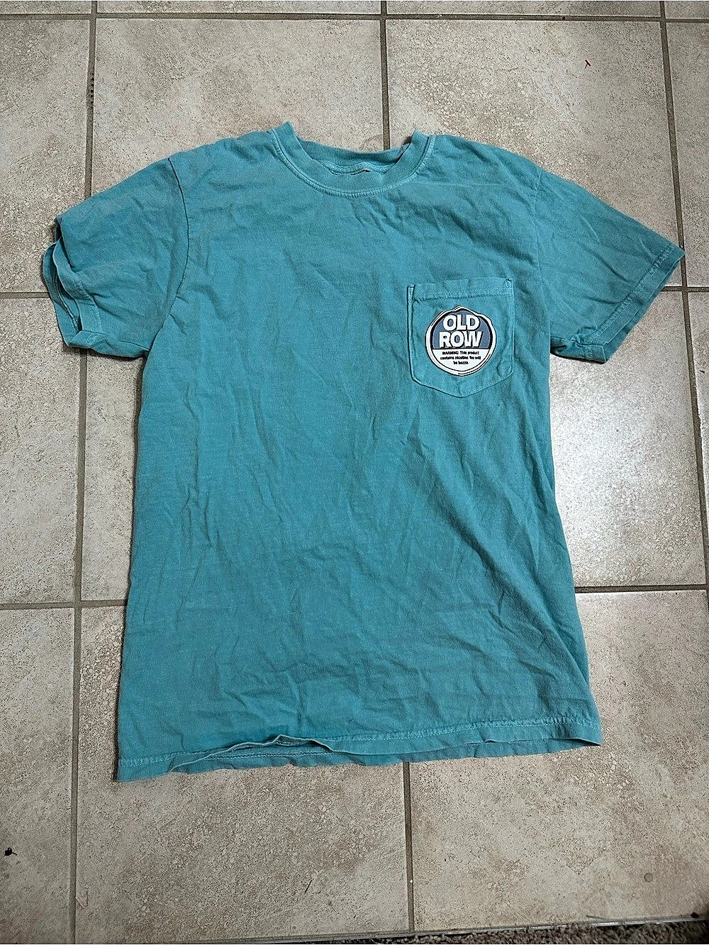 Comfort Colors Old Row Color Block Pocket Tee Size Small